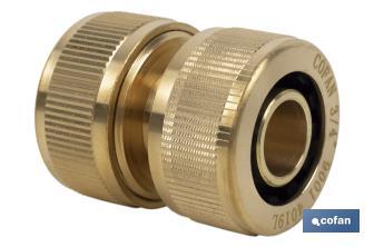 Hose repair connector for irrigation hoses | Available in different sizes | Brass - Cofan