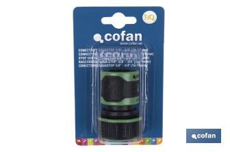 Raccord réparateur de tuyaux d'arrosage | Différentes dimensions | Fabriqué en ABS - Cofan