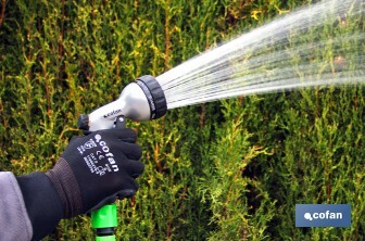 Pistola per irrigazione di metallo | 7 posizioni di nebulizzazione | Ideale per innaffiare la piante o l'erba - Cofan