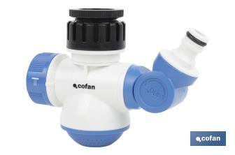 Hose tap adapter | With 3 spray patterns | Suitable for hose tap - Cofan