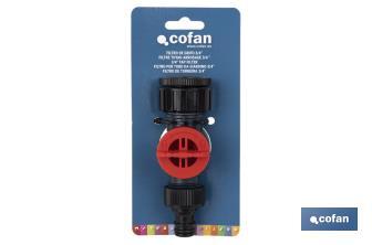 Connecteur avec filtre d'eau réglable - Cofan