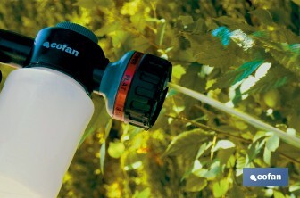Spray gun with 6 spray patterns and 500ml soap dispenser   - Cofan