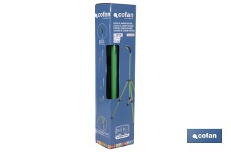 Ducha de jardín con trípode | Altura regulable | 2 funciones: ducha y nebulización | Conector universal incluido | Altura máxima: 162 cm - Cofan