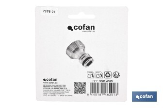 Adattatore di ottone con filettatura maschio da 3/4 pollici | Adatto per tubi | Ideale per il giardinaggio - Cofan