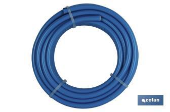 Tubo per l'irrigazione | Modello Thunder | 3 strati cuciti | Realizzato in PVC | Blu - Cofan