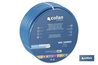 Garden hose | Thunder Model | 3 knitted layered hose | PVC | Blue - Cofan