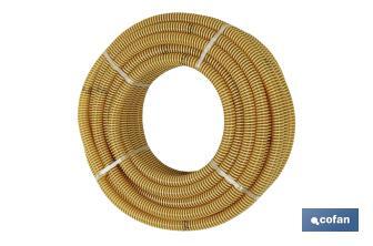 Rollo de tubo en espiral | Color amarillo | Fabricado en PVC Plastificado - Cofan
