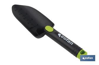 Trasplantador de nylon resistente para jardinería | Con escala y ancho de trabajo de 80 mm - Cofan