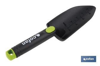Trasplantador de nylon resistente para jardinería | Con escala y ancho de trabajo de 80 mm - Cofan