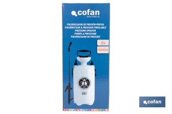 Pulvérisateur manuel à pression | Capacité pour 5 litres | Secteur agricole - Cofan