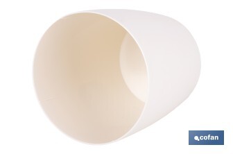 Pot de fleurs rond en polypropylène | Spécial pour les plantes et les fleurs | Parfait pour placer en extérieur ou en intérieur - Cofan