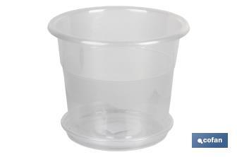 Clear plant pot, Orquídea Model | Special for plants and flowers | Perfect for indoor and outdoor use - Cofan