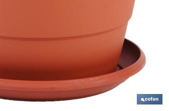 Round plant pot with tray | Special for plants and flowers | Perfect for indoor or outdoor use - Cofan