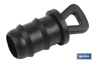 Compression stop end for drip irrigation system | Recommended for irrigation hoses | Easy to assemble and install - Cofan