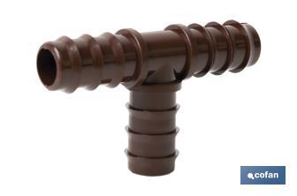 Tee piece hose connector for drip irrigation | Diameter: 16mm | Suitable for drip irrigation systems - Cofan