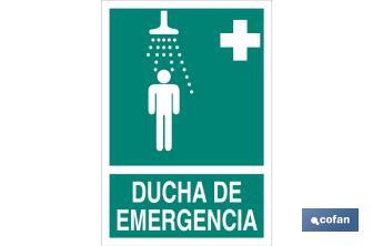 Ducha Emergencia imagen + texto - Cofan