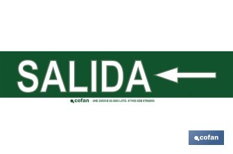 Señal "Salida" izquierda - Cofan