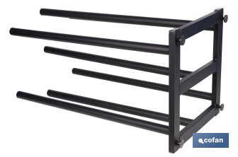 Vertical display stand for 7 oilcloth rolls | Sturdy metal construction | Efficient organisation - Cofan