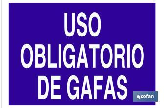 Uso obligatorio de gafas - Cofan