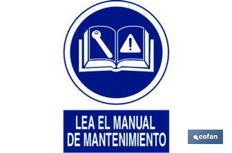 Usar Manual Mantenimiento. El diseño de la señal puede variar, pero en ningún caso se variará el significado de la misma. - Cofan