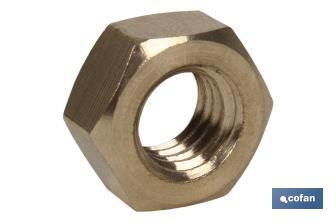 Cap nuts, DIN 934, Brass - Cofan