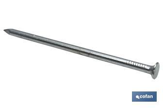 Nail/Tip Steel Flat head Zinc plated - Cofan