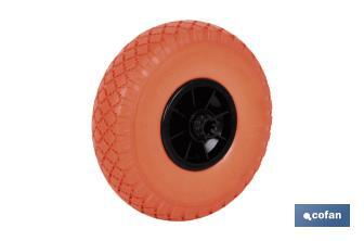 Wheel for hand trucks and sack trucks | With bearing | Manufactured with pneumatic ABS tyre - Cofan