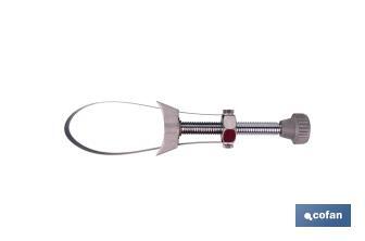Clé pour filtre à huile avec cerclage en acier | Diamètres : Ø65 et Ø105 mm  - Cofan