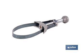 Clé pour filtre à huile avec cerclage en acier | Diamètres : Ø65 et Ø105 mm  - Cofan