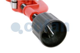 Coupe-tubes avec 2 rouleaux | Diamètre : 3-30 mm | Coupe-tubes réglable | Couleur rouge - Cofan
