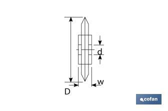 Replacement wheel blade | For pipe cutter | Diameter: 26 x 6.2mm | Ideal for plastic - Cofan