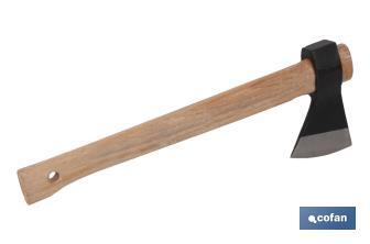 Ascia forestale con manico di legno | Ascia versatile per lavori di vario tipo | Peso totale: 4000 g - Cofan
