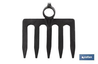 Rake with tines for stones | One-piece forged steel head | Size: 200 x 165mm - Cofan