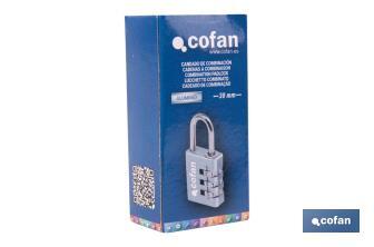 Aluquete de combinação modificável | Com 3 dígitos | Aluquete de segurança para uso diario - Cofan