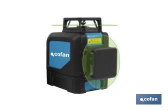 Self-levelling laser level | Working range: 30m | Cross-line laser | 360° levelling - Cofan