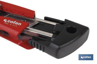 Cutter professionnel | Cutter ergonomique et léger | Dimension de la lame de 18 mm - Cofan