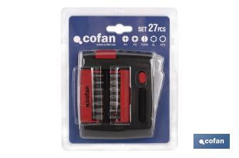 Jogo de pontas 1/4" - Cofan