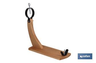 Porte-jambon Gondole | Fabriqué en Bois | Dimensions 37,5 x 16,8 x 60 cm - Cofan