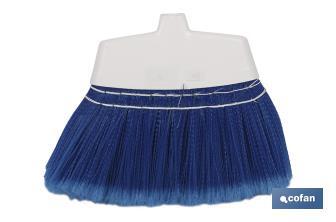 Vassoura de varrer | Cor Azul | Medidas 35 x 4,5 x 24,5 cm | Uso industrial e doméstico - Cofan