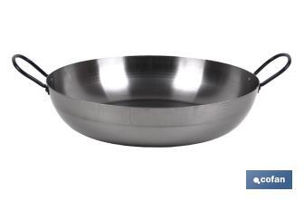 Polished steel Lyonnaise frying pan | Traditional Format | Rust resistant - Cofan