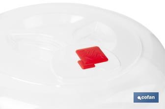 Microwave cover | Udai Model | Clear Polypropylene | Size: 26.5 x 8.2cm - Cofan