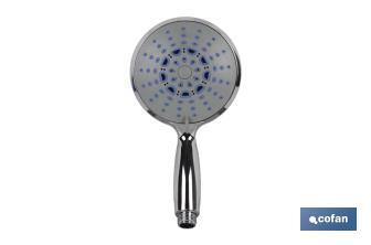 Hand-held shower head | Chrome plating | 5 Spray modes | Size: 22 x 12cm - Cofan