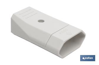 Two-Pole Euro flat coupling | White | 10A - 250V - Cofan