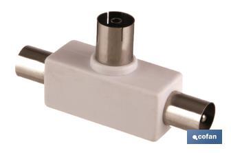 Connecteur coaxial de base femelle - blanc