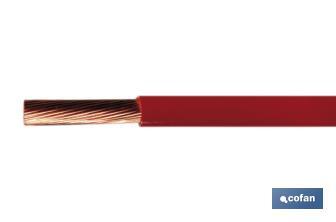 Rotolo di cavo elettrico da 100 m | H07V-K | Sezione da 1 x 1,5 mm2 | Colore: rosso - Cofan