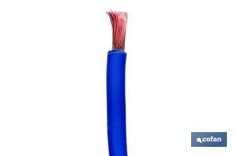 Rollo Cable Eléctrico de 100 m | H07V-K | Sección de cable de varias medidas | Color: Azul - Cofan