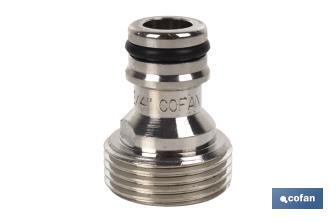 Adaptateur en laiton avec filetage mâle 3/4 de pouce | Convient pour tuyau | Idéal pour le jardinage - Cofan