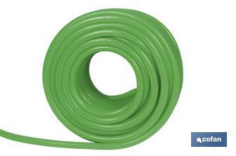 Tuyau d'arrosage Flexolátex | Couleur vert translucide | Différentes dimensions de longueur et diamètres - Cofan