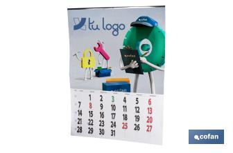 Calendarios de pared en Portugués de 43,5 x 59,5 cm - Cofan