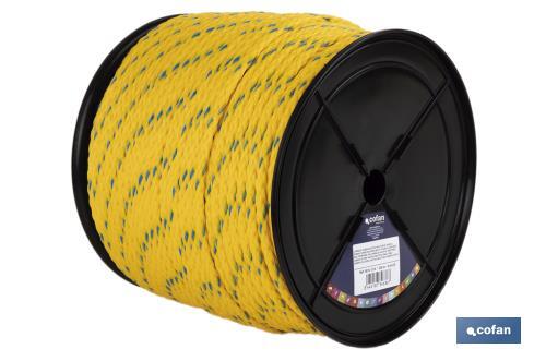 Cordeau Maçon Jaune Snuro 2mm - 100m - Jaune Fluo - Polyamide Tressé - Résistante Intempéries Corde Nylon